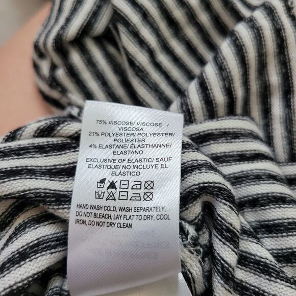 Lucky Brand Size XL Striped Ruffle Sweater Balloon Sleeve Feminine Pullover - Picture 9 of 9